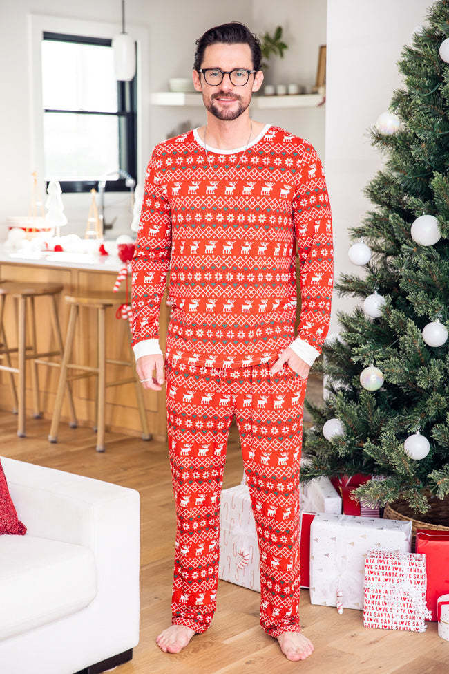 Elk Print Xmas Family Sleepwear