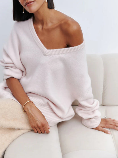 V-Neck Knit Sweater