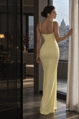 Solid Color Sexy Slim Beach Vacation Maxi Dress