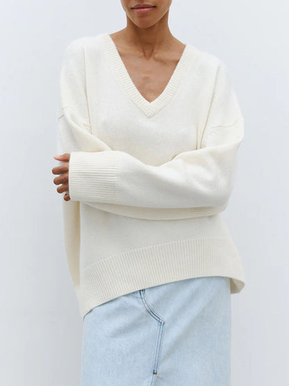 V-Neck Knit Sweater