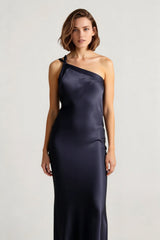 Satin One Shoulder Bodycon Formal Dress
