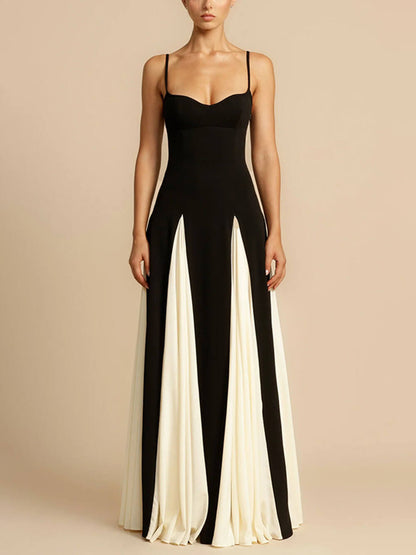 Loose A-Line Chic Colorblock Cami Dress