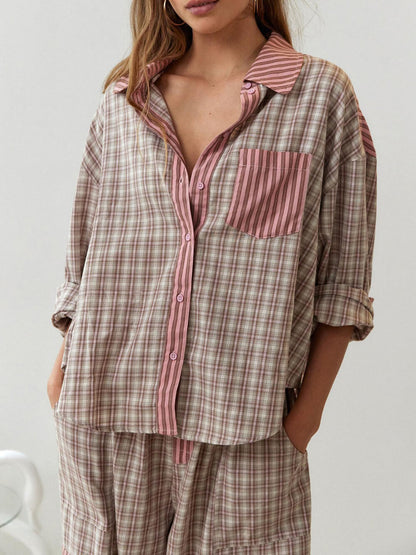 Loose Fit Pink Sleepwear Set