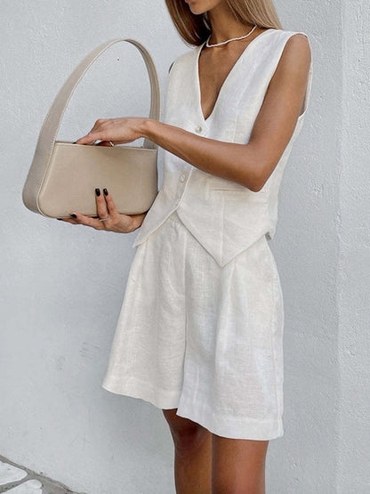 Cover‑Up Two‑Piece Shorts Set