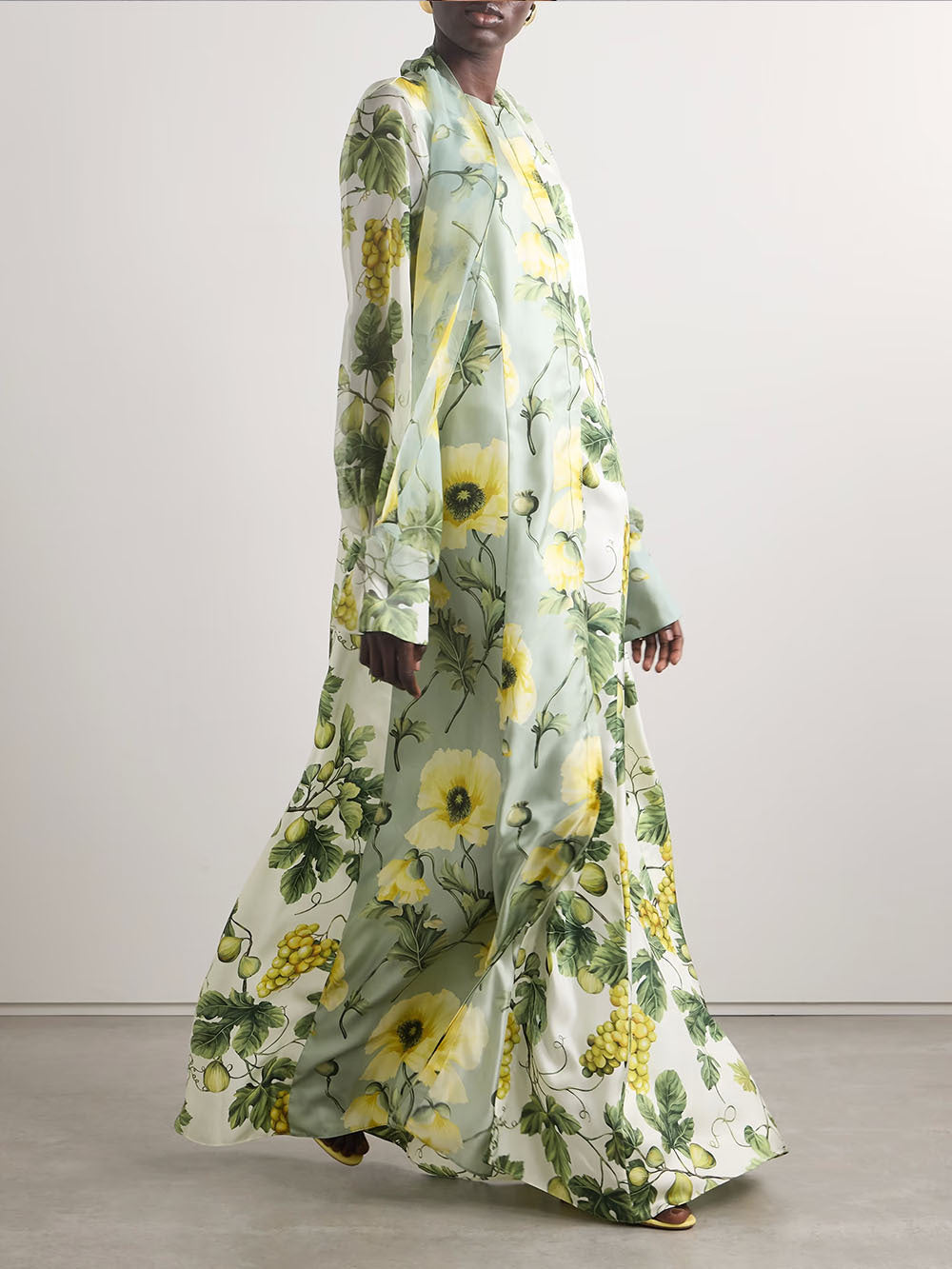 Floral Print Ruched Elegant Dress