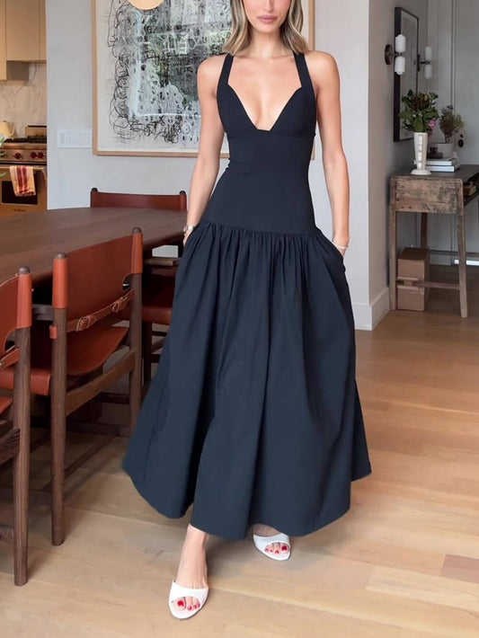 Exquisite Peplum Drop Waist Dress