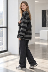 Stripe Long Grunge Arm Tee