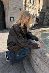 Oversized Moto Leather Jacket