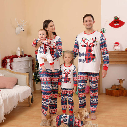 Christmas Deer Family Pajama Set(with Pet Dog Clothes)