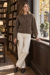 Fashionable Knit Cardigan Sweater