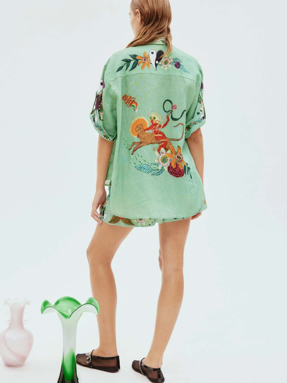 Loose Ethnic Print Two-piece Set