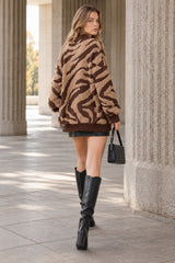 Plus Size Leopard Knit Cardigan