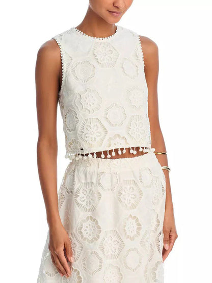 Hollow Lace Tank Top