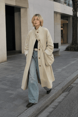 Relaxed Midi Blend Panel Design Overcoat