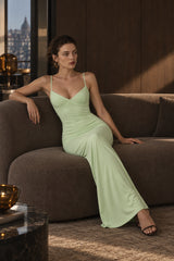 Solid Color Sexy Slim Beach Vacation Maxi Dress