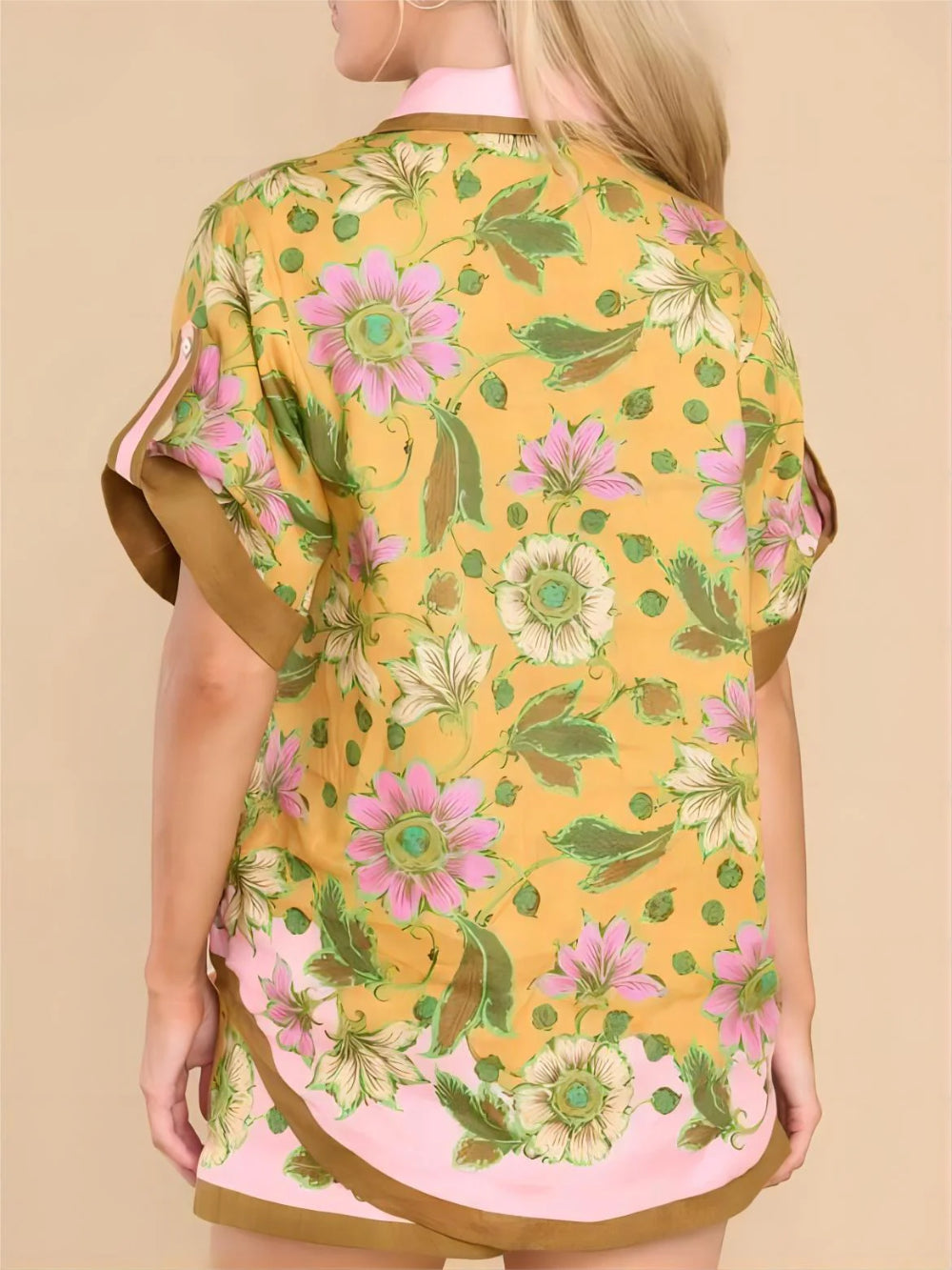 Retro Floral Shorts Set