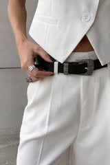 Casual V Neck Single Breasted Two Piece Vest Shorts Set
