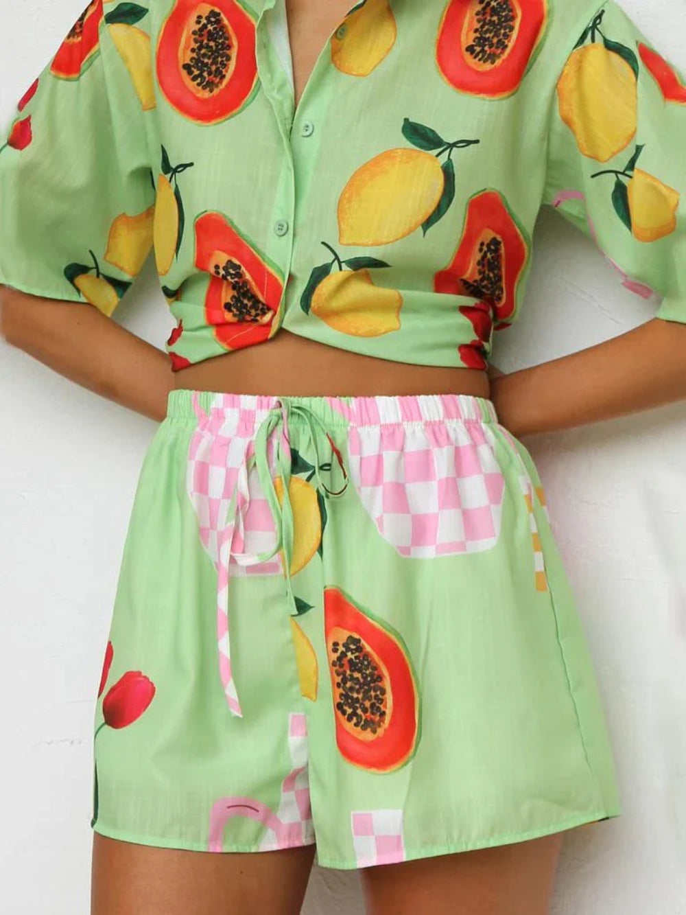 Casual Print Two Piece Outfit
