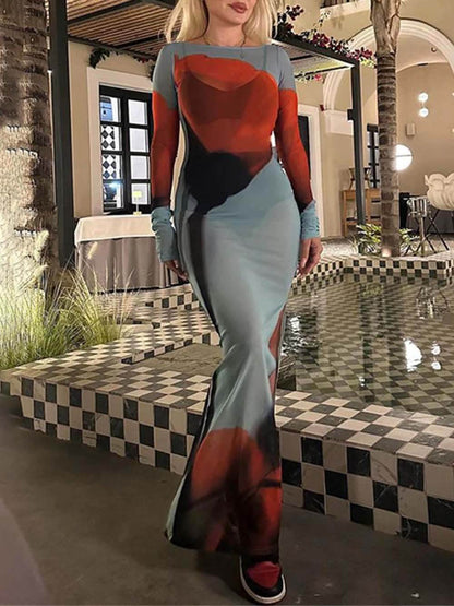 Fashion Mesh Sexy Fitted Dress