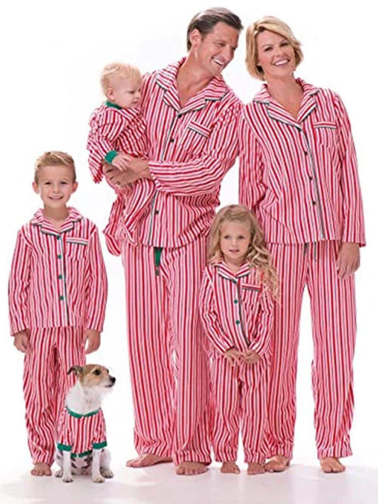 Striped Matching Family Christmas Pajamas