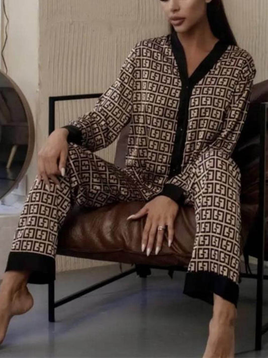 Plaid Patchwork Pajama Set