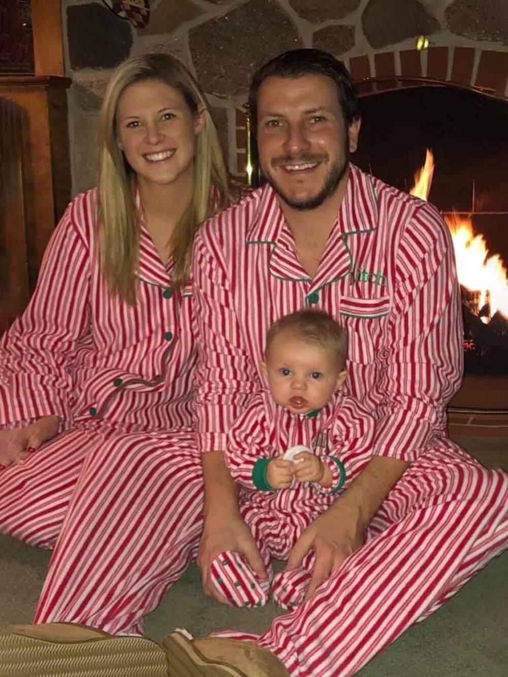 Striped Matching Family Christmas Pajamas