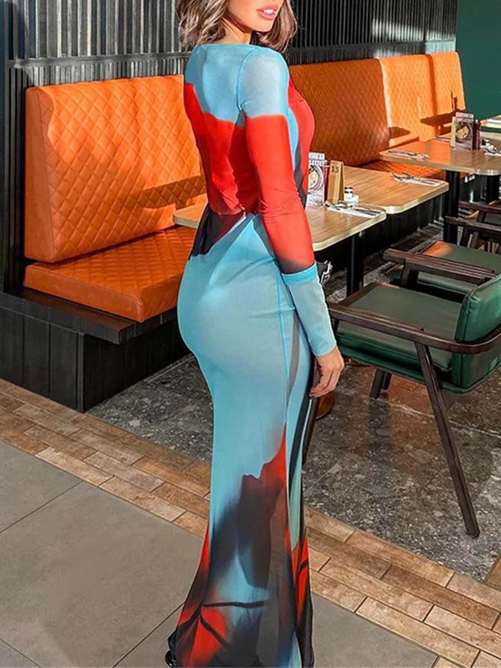 Fashion Mesh Sexy Fitted Dress