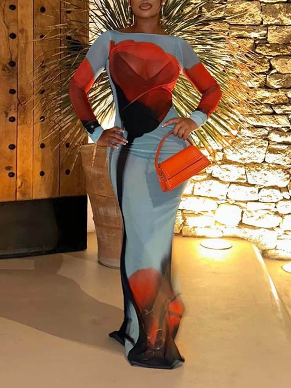 Fashion Mesh Sexy Fitted Dress