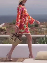 Unique Printed Mini Dress