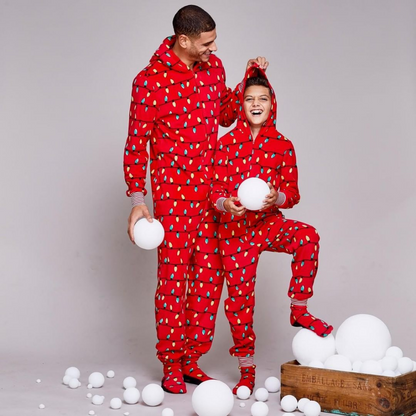 Hooded Xmas Bulb Matching Family Pajamas