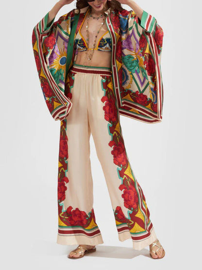 Floral Print Single Breasted Shirt