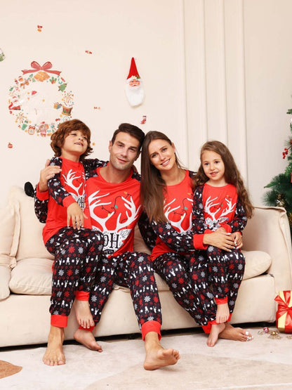 Red ChristRed Christmas Family Pajama Set(with Pet's dog clothes)