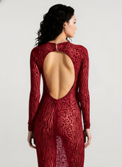 Sexy Leopard Print Party Maxi Dress