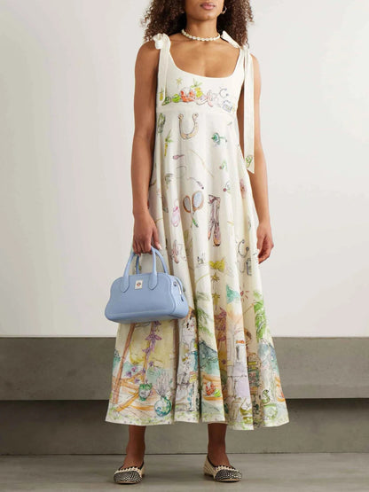 Cami Waist-Tied Floral Resort Dress