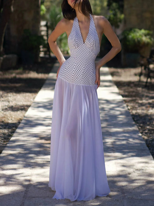 Sexy Halter Sweet & Spicy Maxi Dress