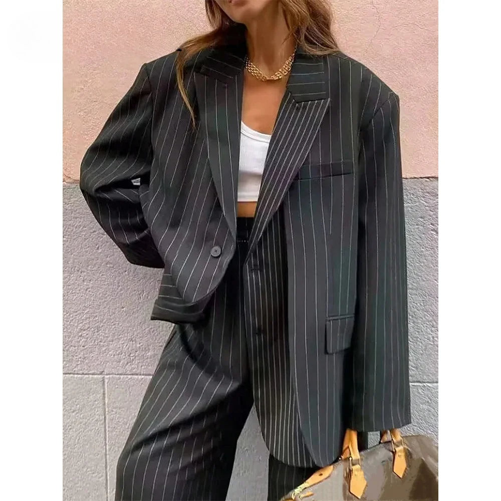 Elegant Oversized Single Breasted Blazer