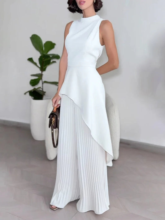 Asymmetrical Hem Sleeveless Top