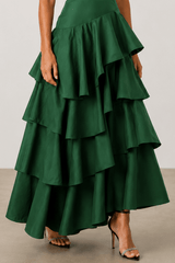 Layered Ruffle Maxi Cake Skirt