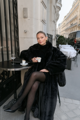 Loose Velvet Fur Splicing Long Coat