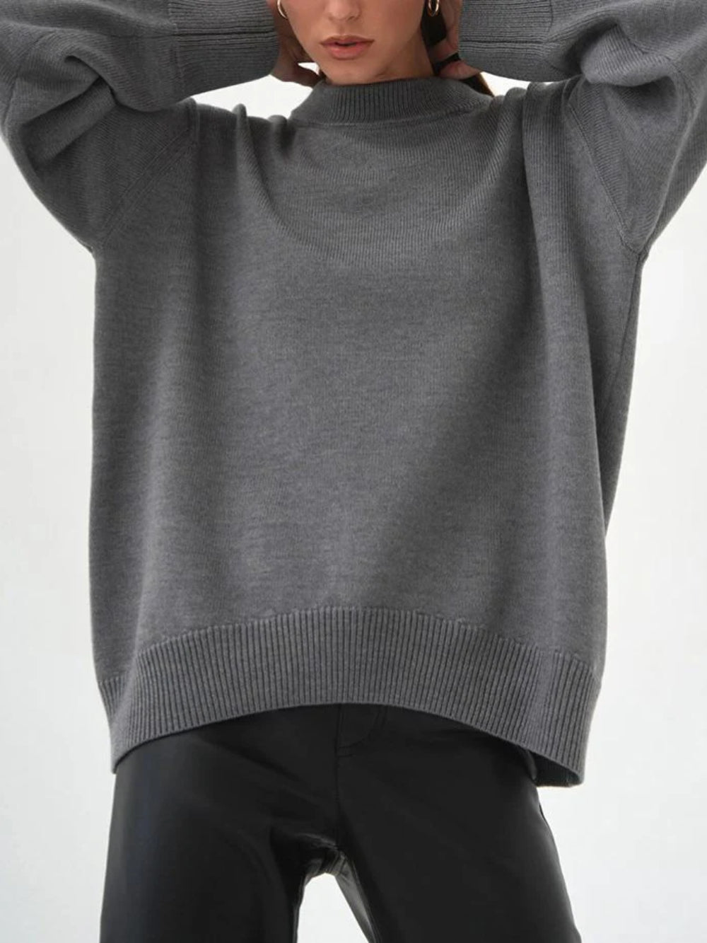 Casual Crewneck Knit Sweater