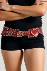 Rivet Gothic Loving-Shape PU Leather Belt