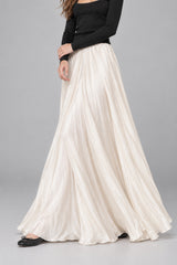 Mermaid Shiny Acetate Like Maxi Skirt