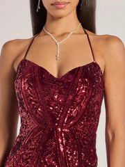 Vintage Sequin Evening Dress