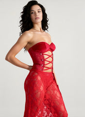 Sexy Lace-up Backless Bodycon Maxi Dress