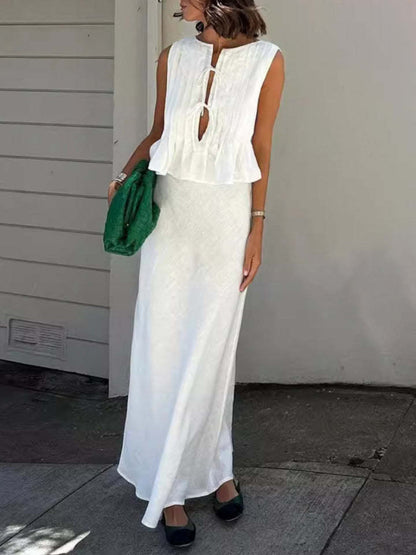 Pleated Sleeveless Vest Top
