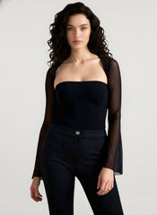 Aesthetic Vintage Mesh Sheer Top