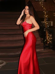 Satin Long Sling Dress