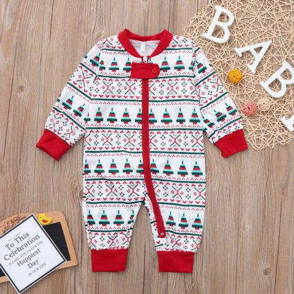 Christmas Round Neck Family Pajama Set