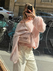 Colorblock Striped Knit Sweater