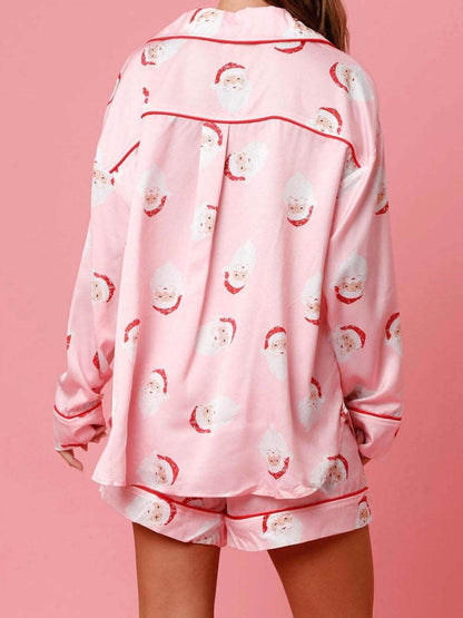 Christmas Satin Print Pajama Set
